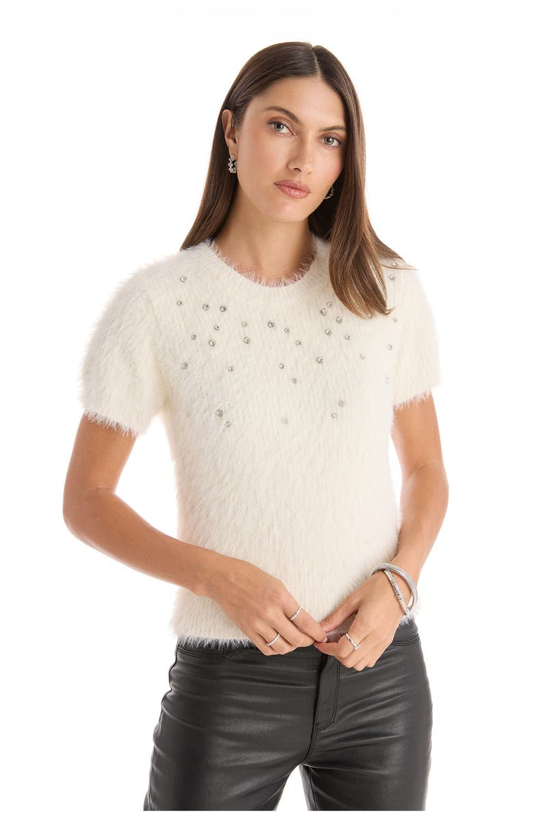 The Noli Shop Angel Fluffy Sweater Top, Main, color, White