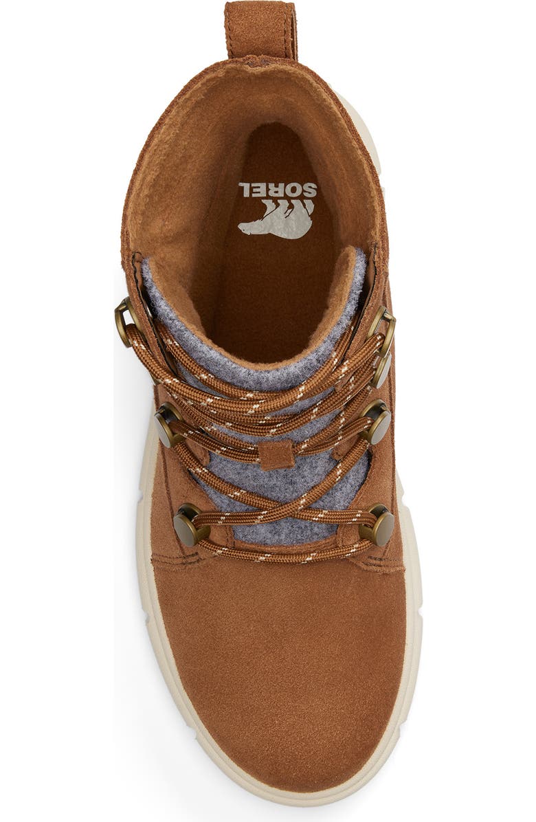 SOREL Explorer III Joan Waterproof Boot, Alternate, color, Velvet Tan/ Chalk