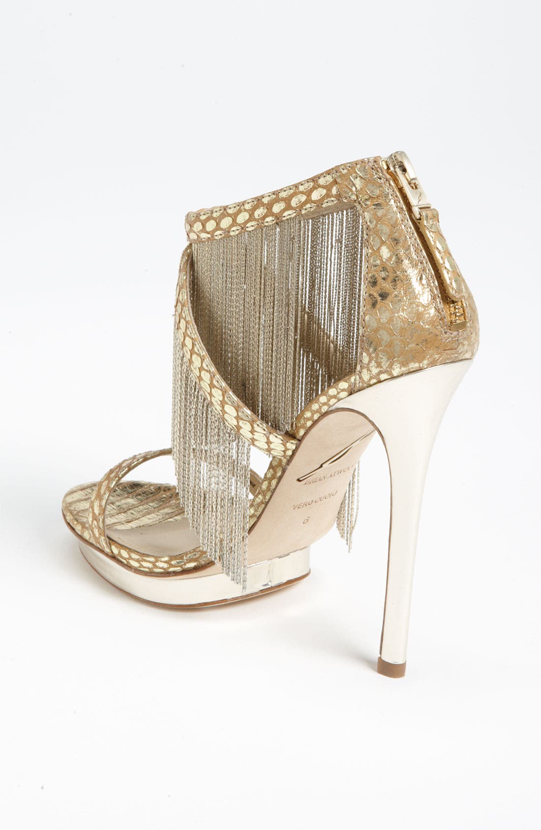 'Cassiane' High Sandal, Alternate, color, GOLD