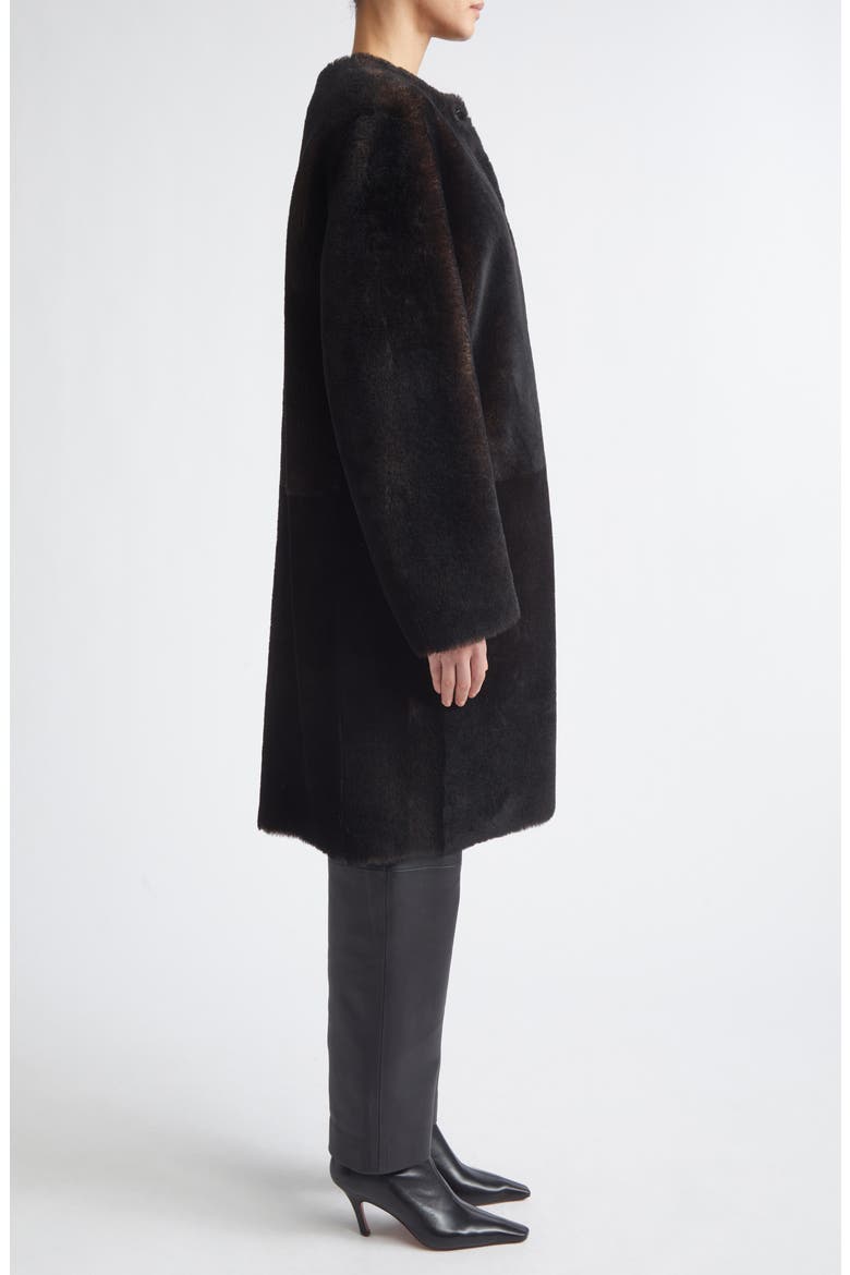Elba Oval Shaped Coat, Alternate, color, DARK BROWN