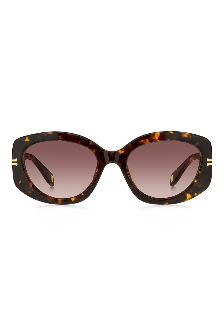 56mm Gradient Rectangular Sunglasses, Main, color, HAVANA/ BROWN GRADIENT