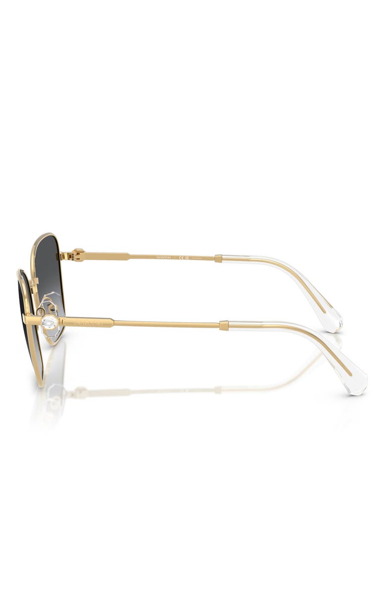 Swarovski 55mm Gradient Polarized Pilot Sunglasses, Alternate, color, Gold