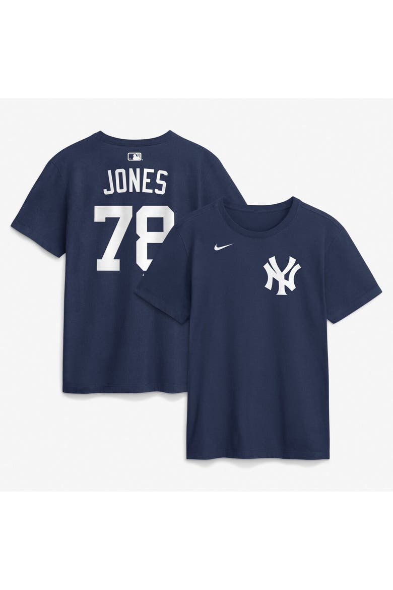 Men's Nike Spencer Jones Navy New York Yankees Home Name & Number T-Shirt, Main, color, Navy