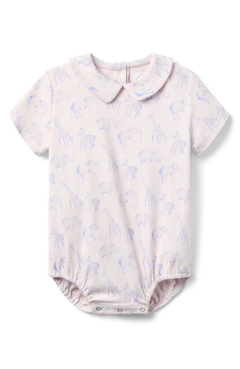 Little Paper Kids Nolan Short Sleeve Bubble, Main, color, Animal Cracker