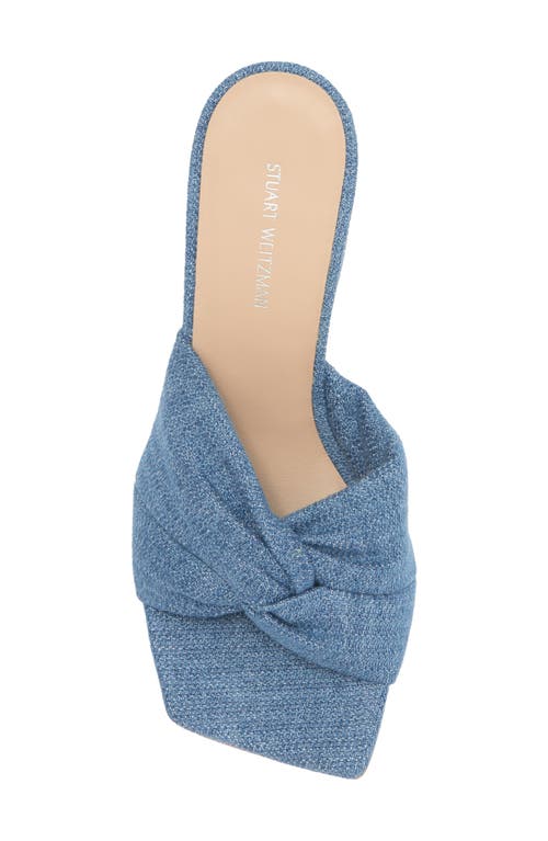 Stuart Weitzman Glamknot 85 Slide Sandal In Washed