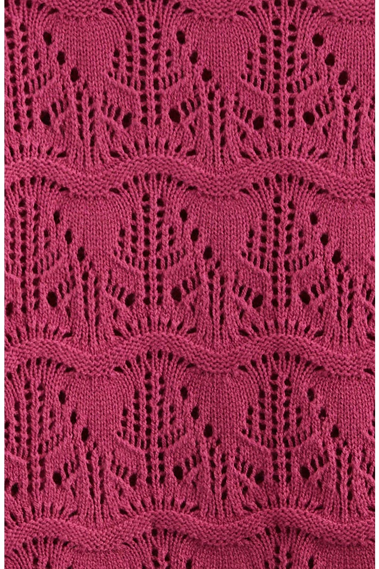 Kids' Pointelle Sweater, Alternate, color, PURPLE SHERBERT