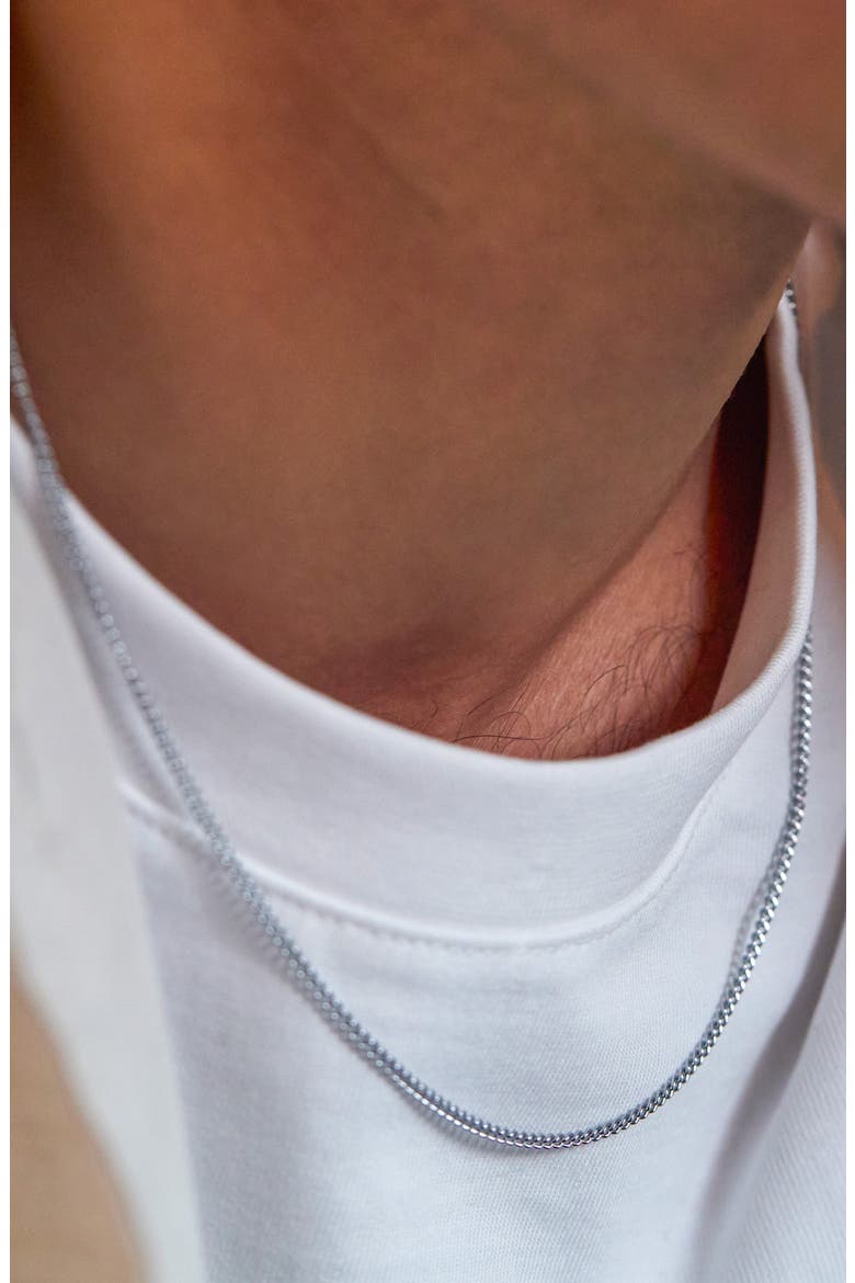 Men's Fine Curb Chain Necklace, Alternate, color, SILVER/ GOLD
