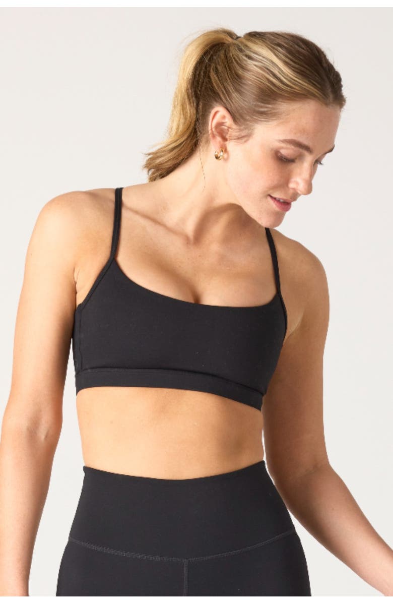 Daughter Lessons Core Sports Bra, Alternate, color, Black
