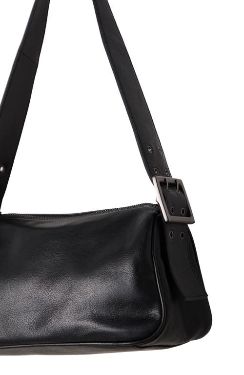 Free People Army Candy Leather Baguette Bag In Black