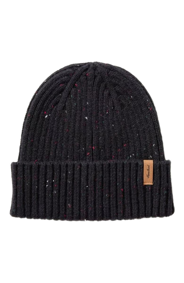 Hemlock Hawthorne Fleck Beanie, Main, color, Black