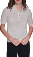 KARL LAGERFELD PARIS Beaded Collar Wool Blend Sweater