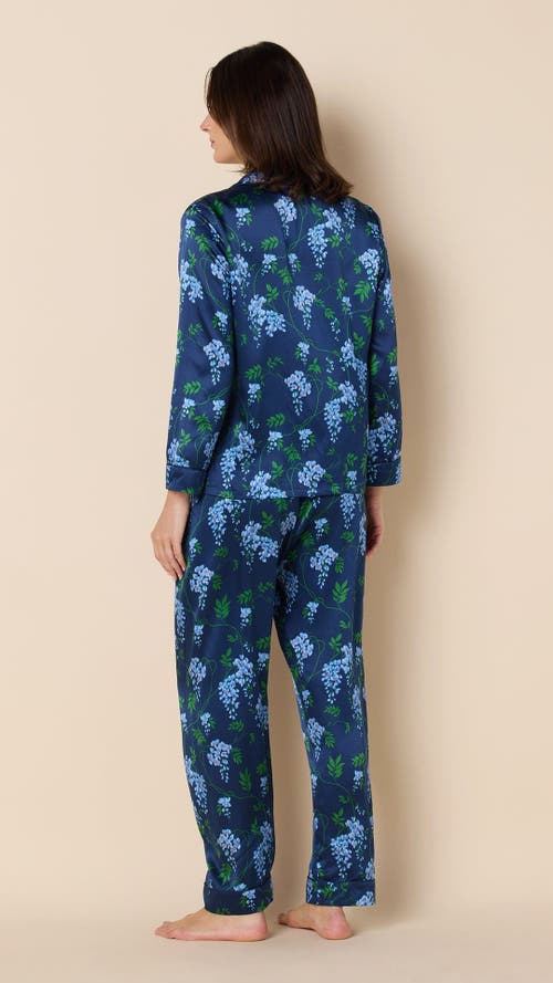 The Cat's Pajamas Silk Pajama Set In Multi