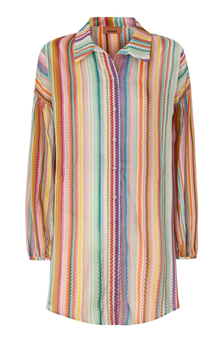 Missoni Shirt In Cotton And Silk With Zigzag Pattern, Alternate, color, Multicoloured