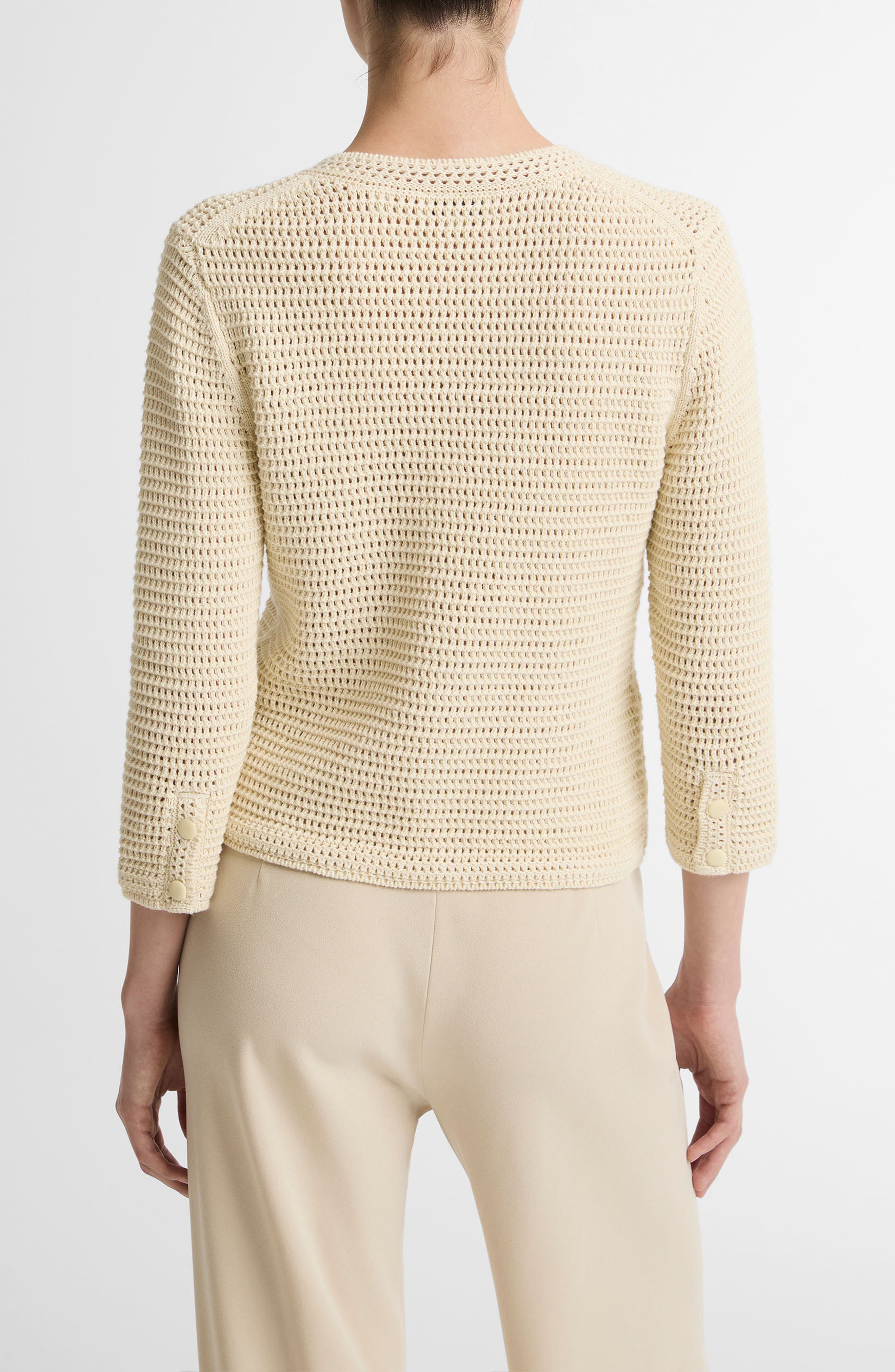 Cotton Open Stitch Cardigan - image 4