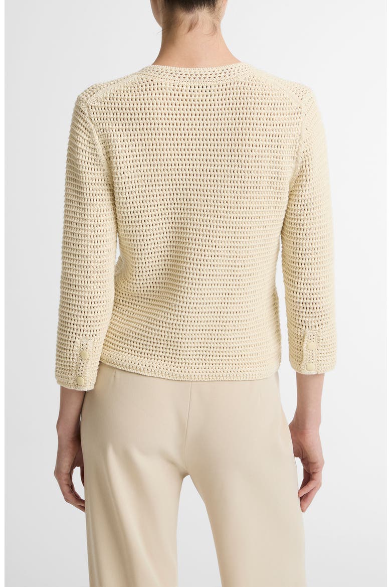 Cotton Open Stitch Cardigan, Alternate, color, NATURAL