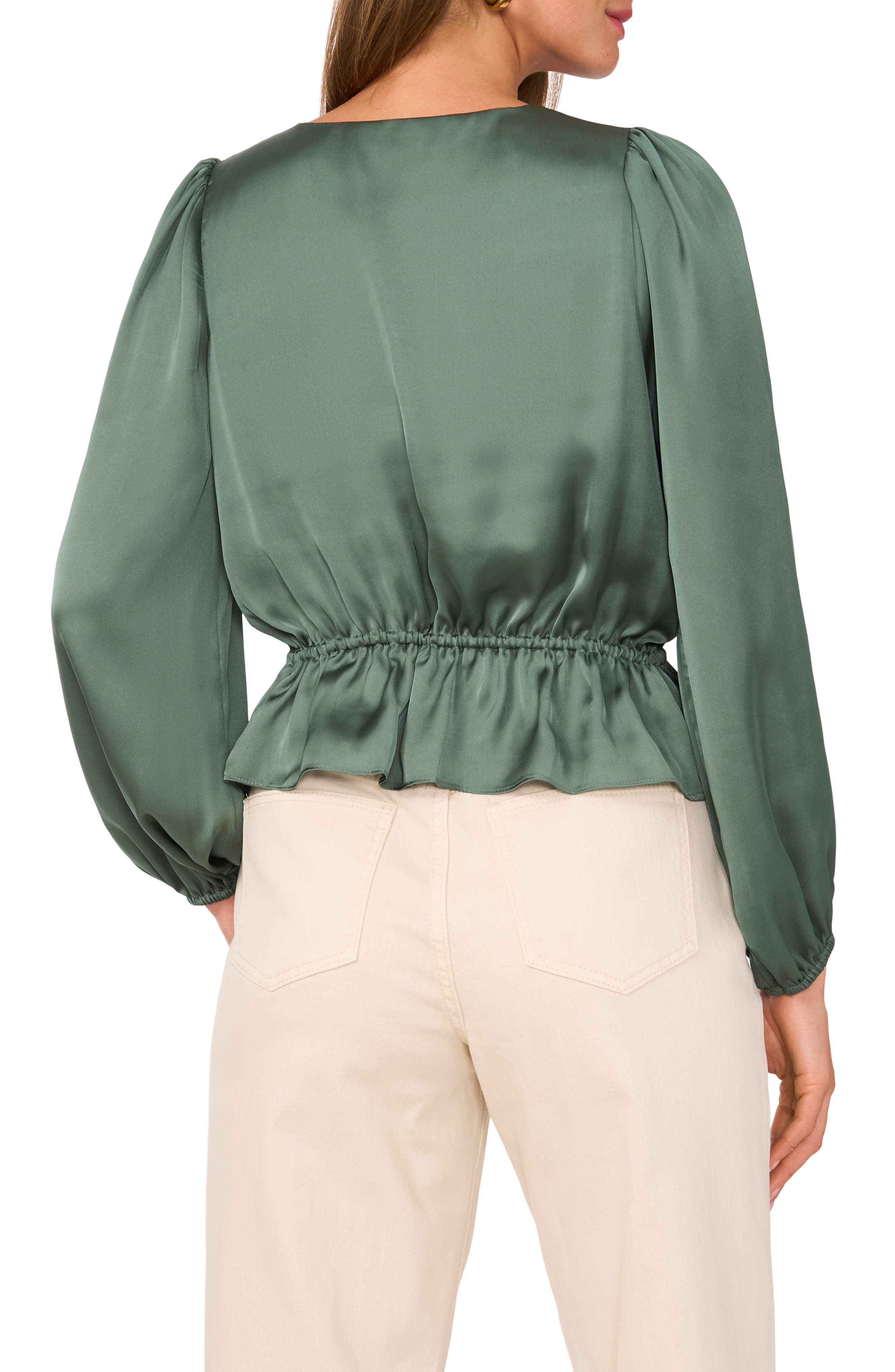 Satin Peplum Top - image 2