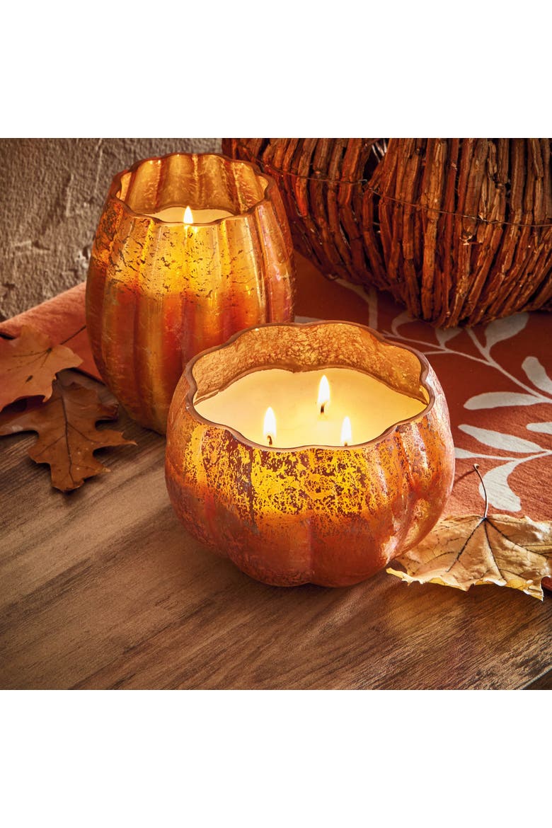 Harvest Pumpkin Scented Candle for Thanksgiving Celebration, Alternate, color, Orange