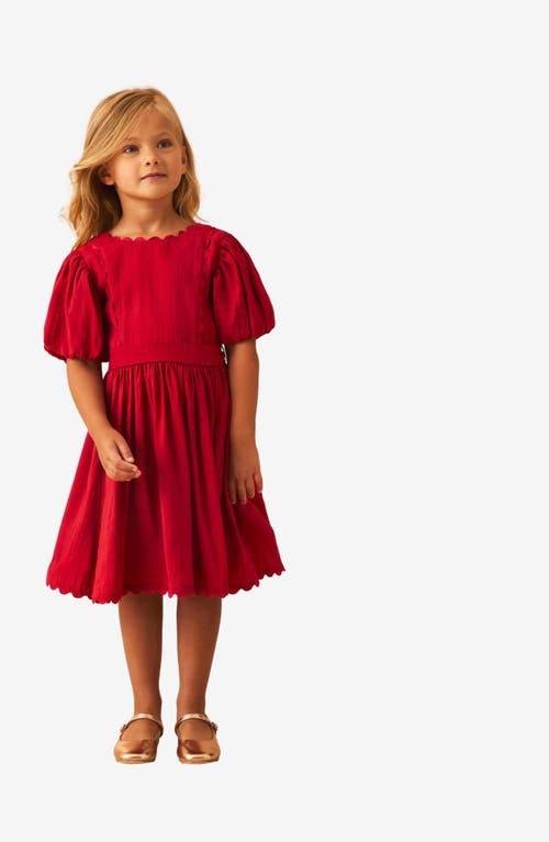 LAURA ASHLEY LAURA ASHLEY KIDS' BOW ACCENT SATIN PARTY DRESS