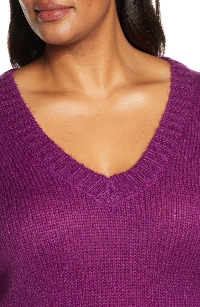 Caslon<sup>®</sup> V-Neck Sweater, Alternate, color,