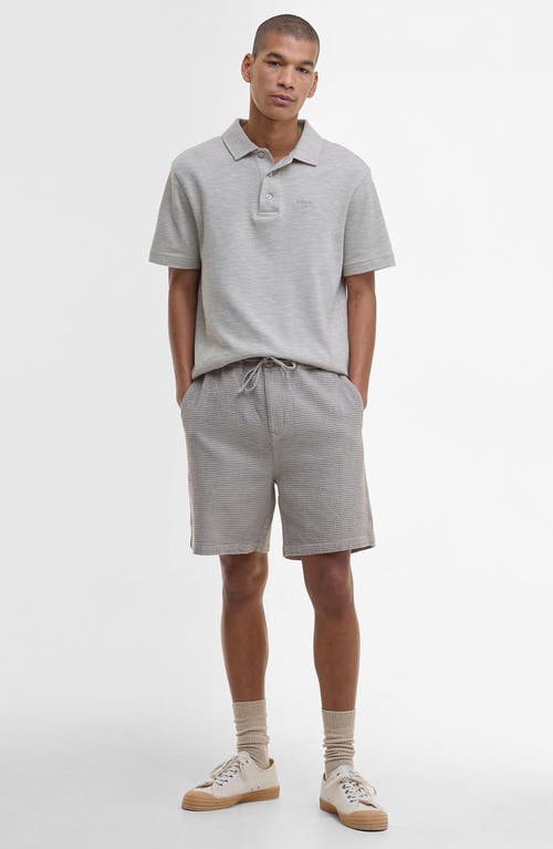 Barbour Sandwood Waffle Stitch Shorts In Gray