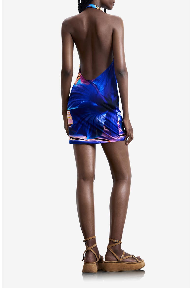 Halter Minidress, Alternate, color, BLUE