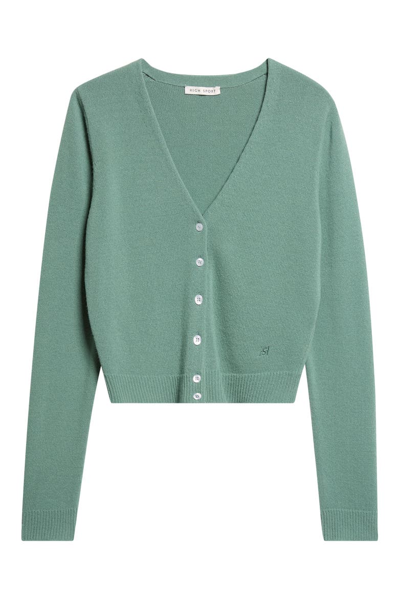 Cardi Cotton & Cashmere Cardigan, Alternate, color, SAGE
