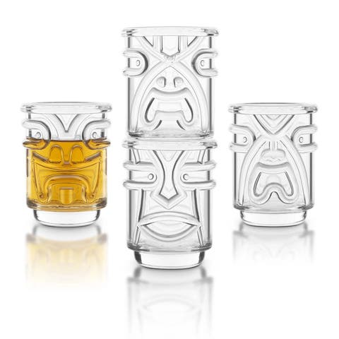 Tiki Shot Glasses, Set of 4