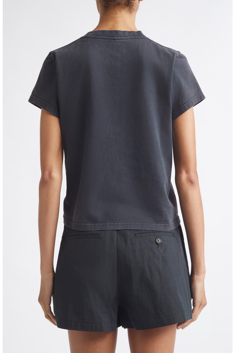 Shrunken Cotton Logo T-Shirt, Alternate, color, WASHED BLACK