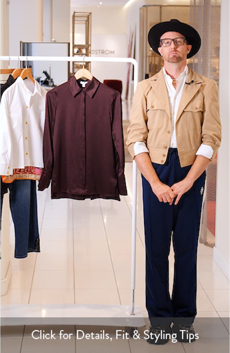 Hailey Silk Button-Up Shirt, sales video thumbnail