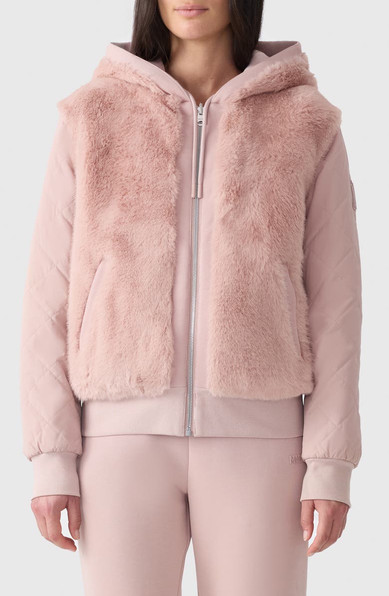 Mackage Gwendal Reversible Hooded Jacket, Main, color, Sepia Rose