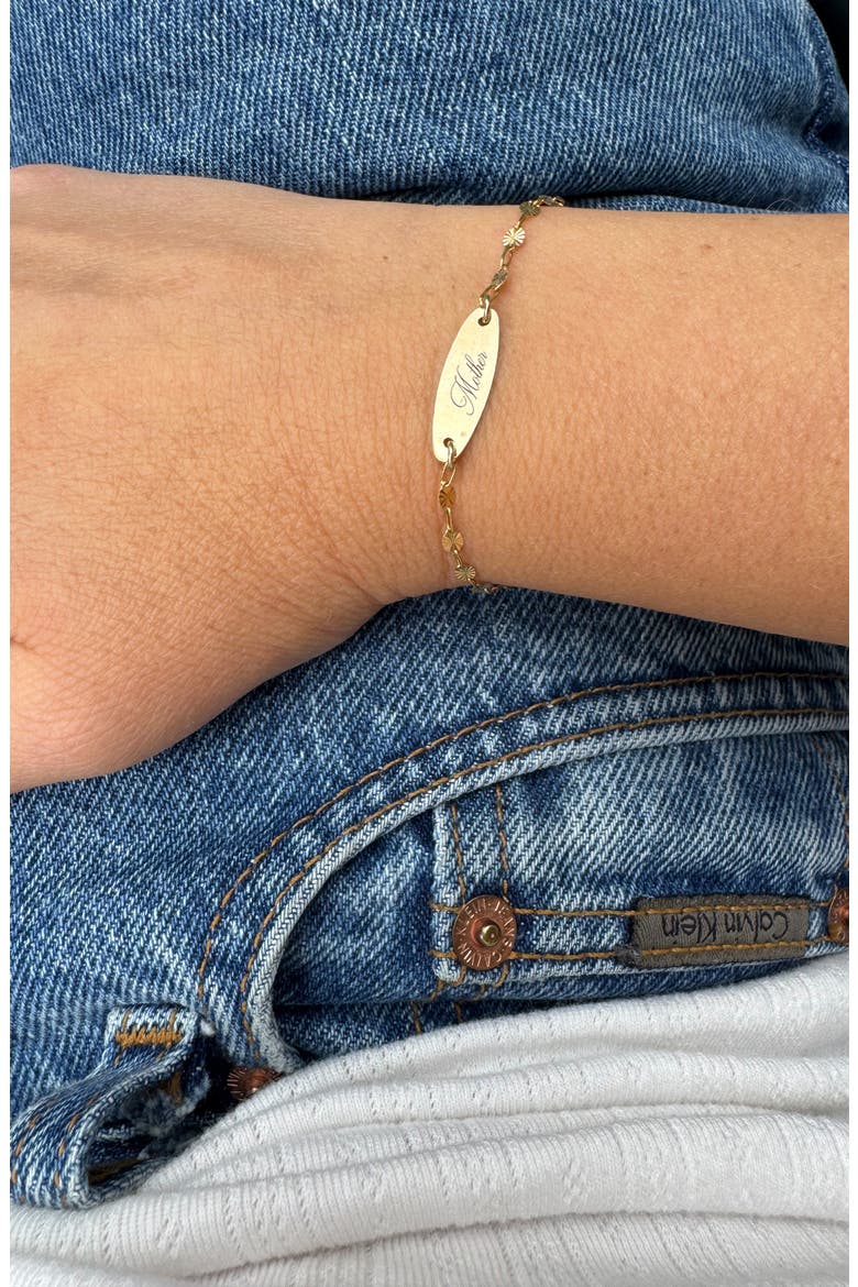 Banks Engravable ID Bracelet, Alternate, color, GOLD