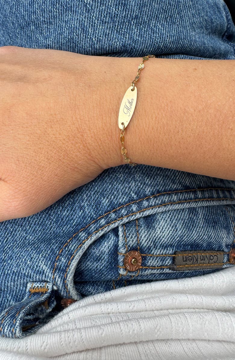 Set & Stones Banks Engravable ID Bracelet, Alternate, color, Gold