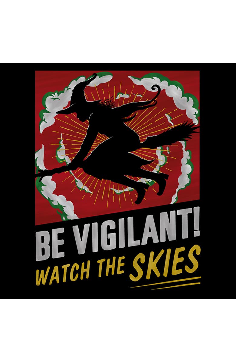 Wicked: For Good Boy's Wicked For Good Elphaba Watch the Skies Graphic T-Shirt, Alternate, color, Black