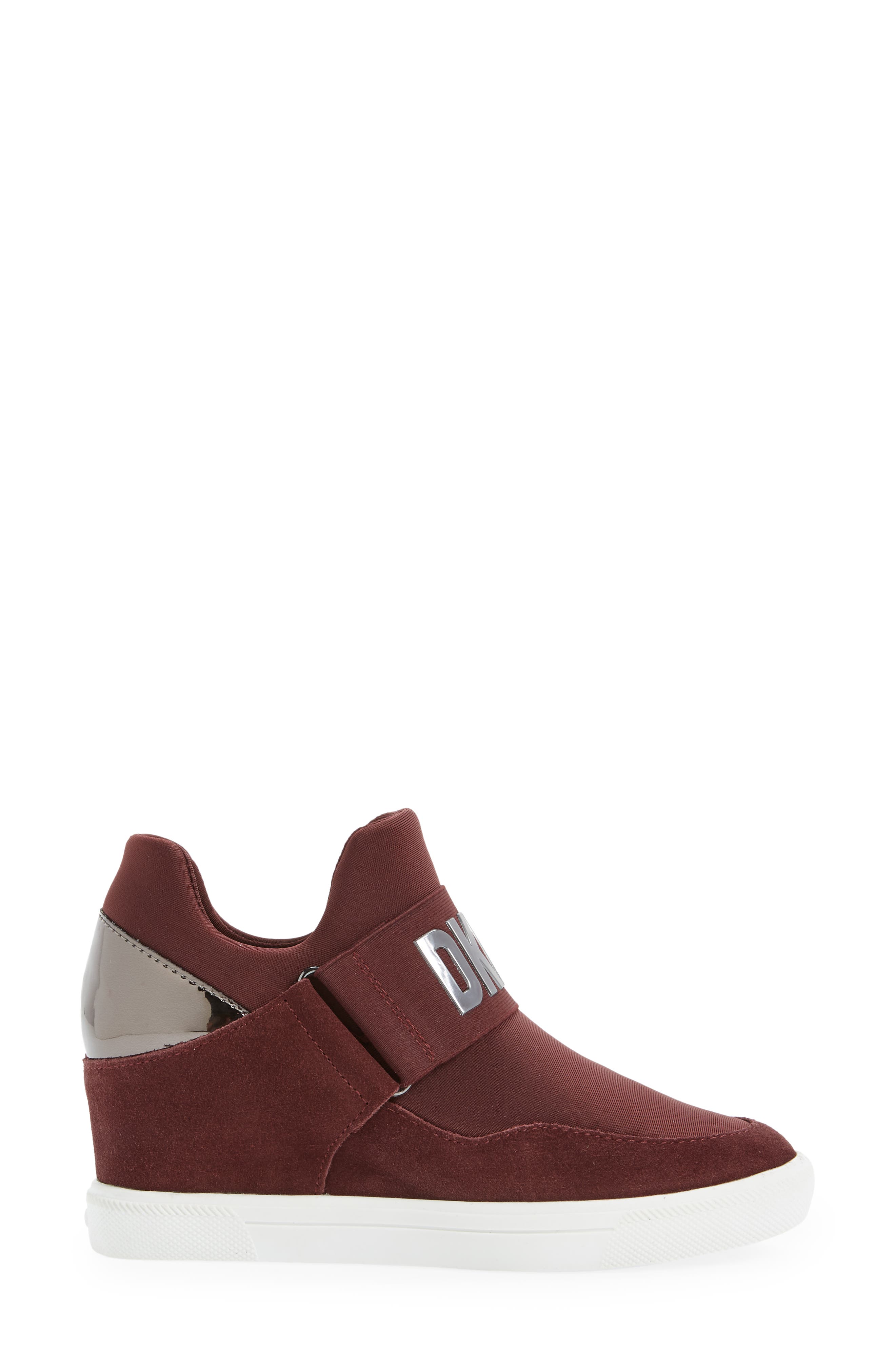 DKNY Cosmos Wedge Sneaker, Alternate, color, Bordeaux