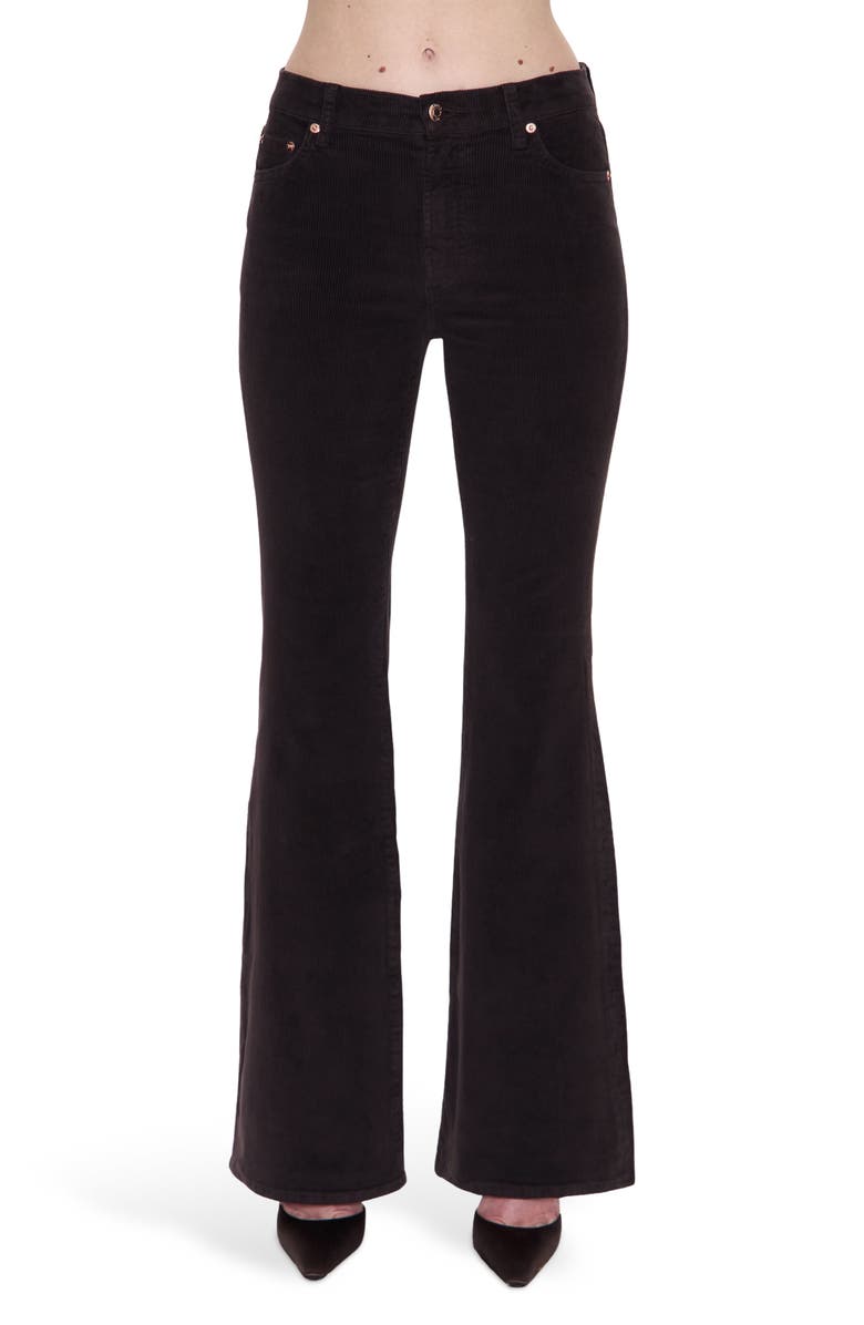 Pistola Kinsley Corduroy Flare Jeans, Main, color, Mocha