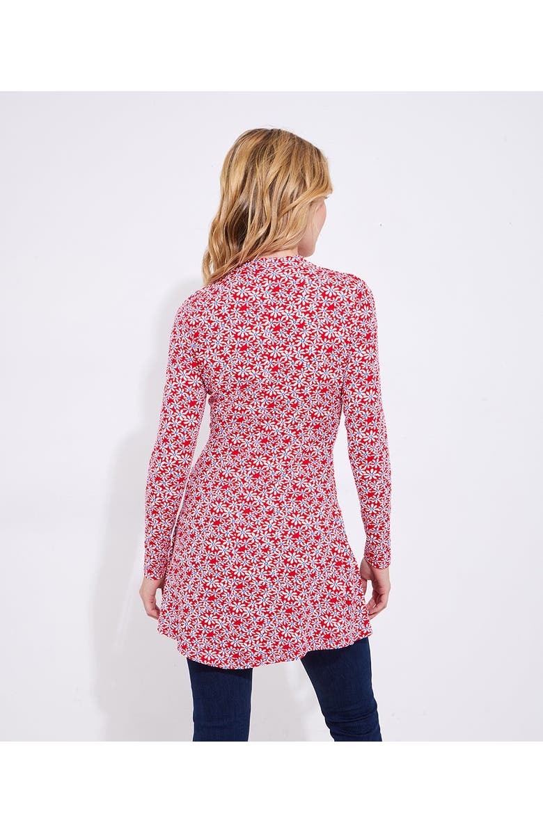 Joe Browns Stretch Knit Asymmetrical Tunic, Alternate, color, Americana Ditsy Floral