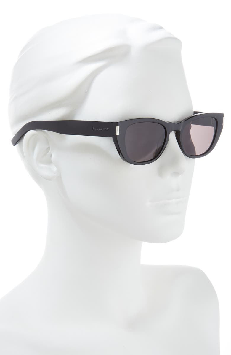 Saint Laurent 51mm Rounded Sunglasses, Alternate, color, 