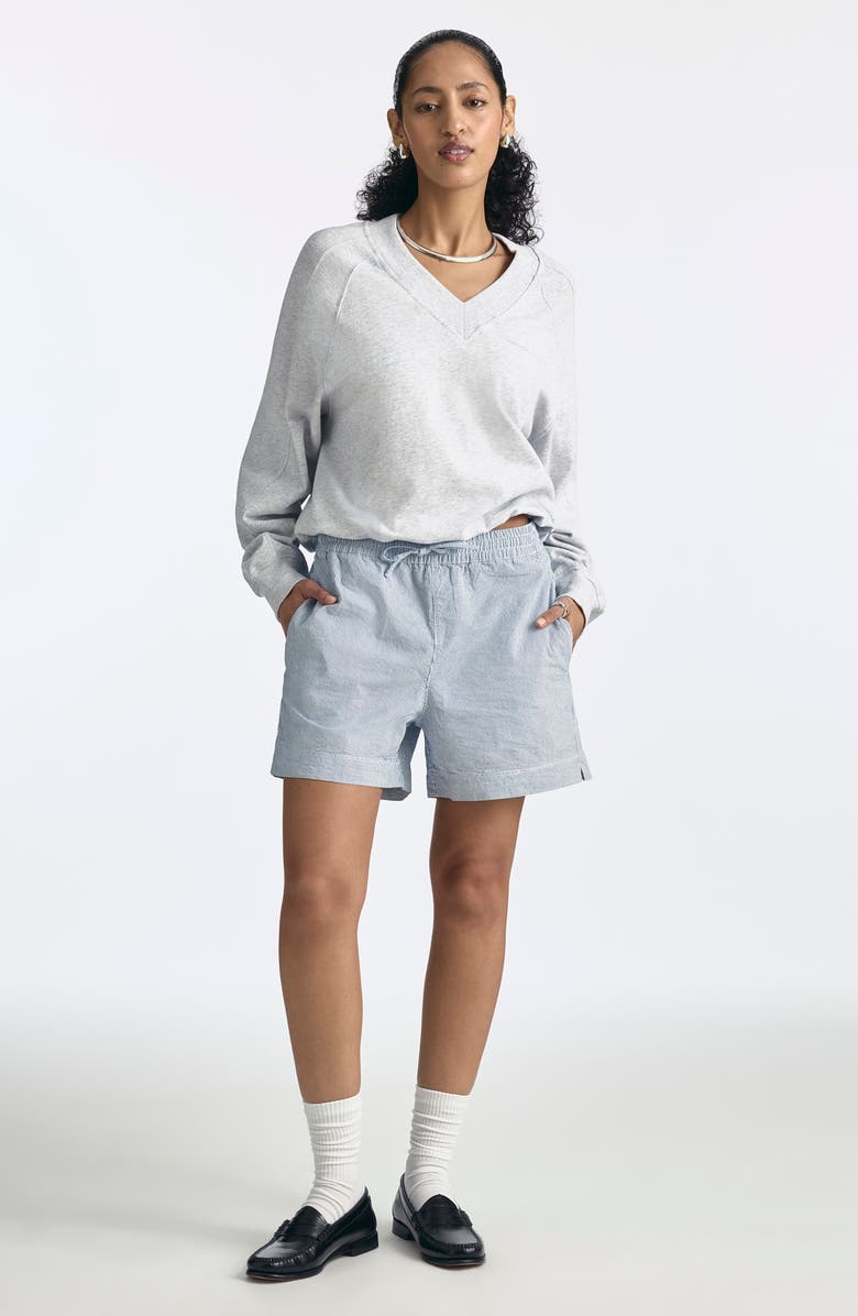 Brooklyn Industries Stripe Cotton Shorts, Alternate, color, Blue Striped