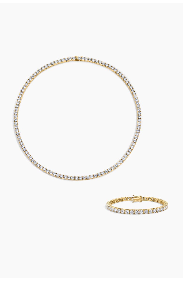 Electric Picks Richie Tennis Necklace and Bracelet - Set of 2, Main, color, Gold