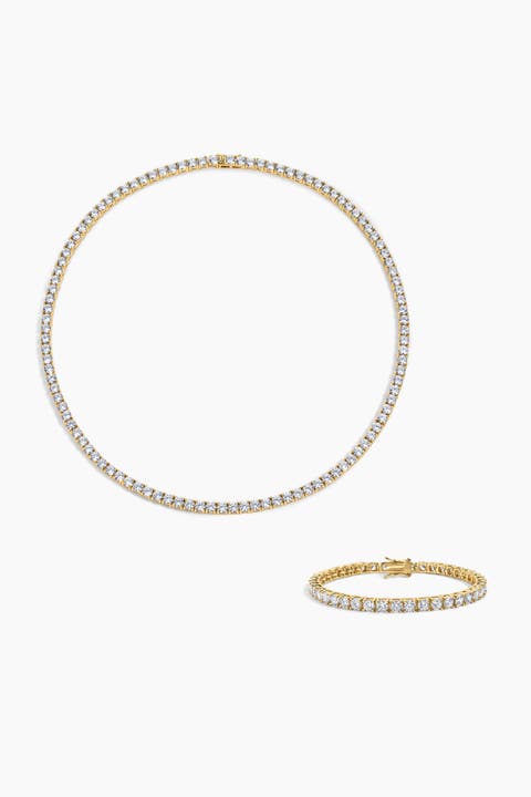 Richie Tennis Necklace and Bracelet - Set of 2