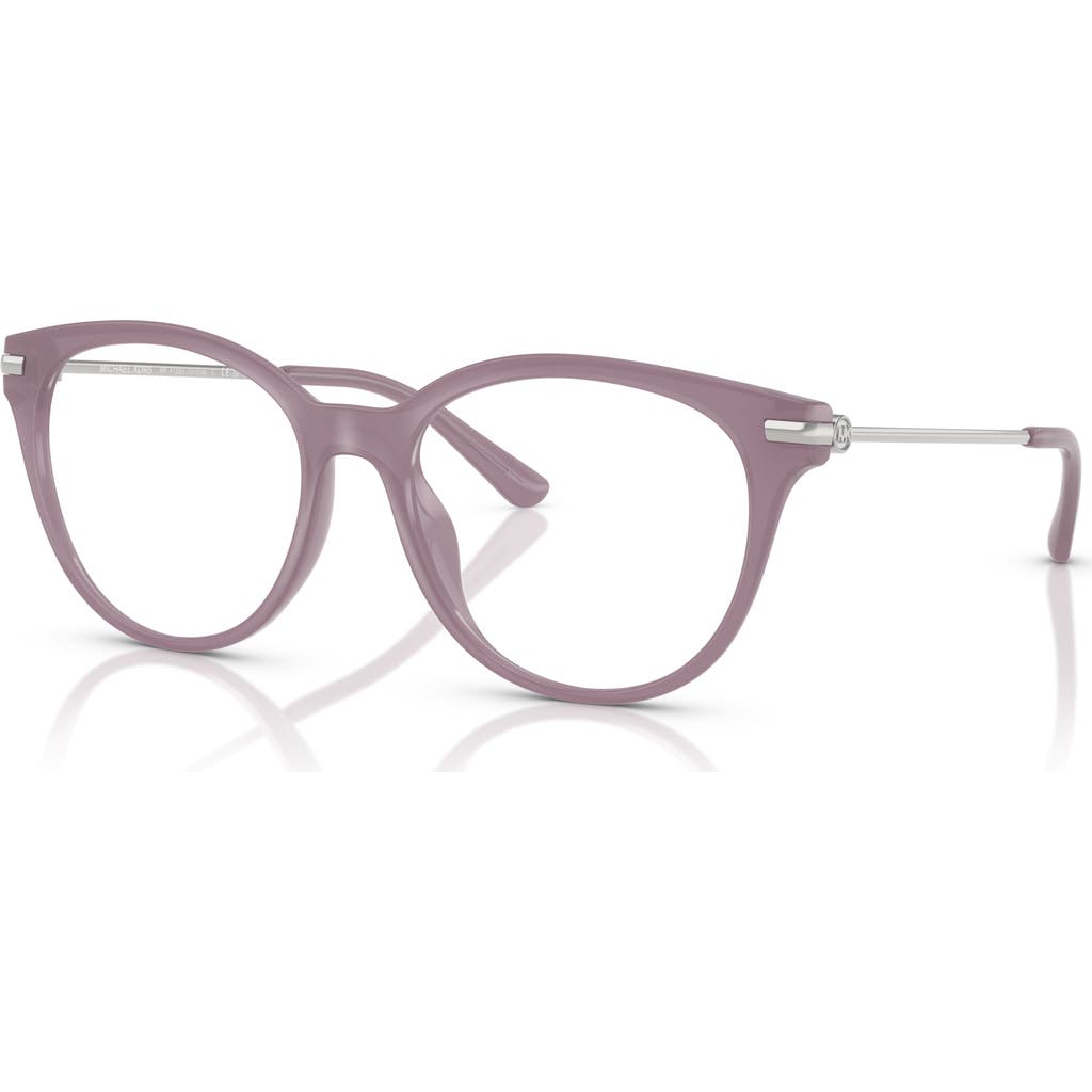 Michael Kors 54mm Round Optical Glasses In Purple