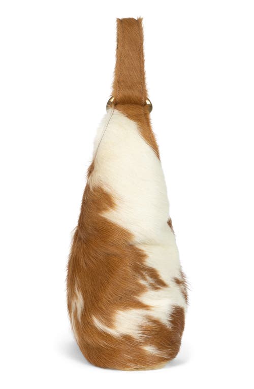 Jeffrey Campbell Wonder Genuine Calf Hair Shoulder Bag In Tan White Longhair