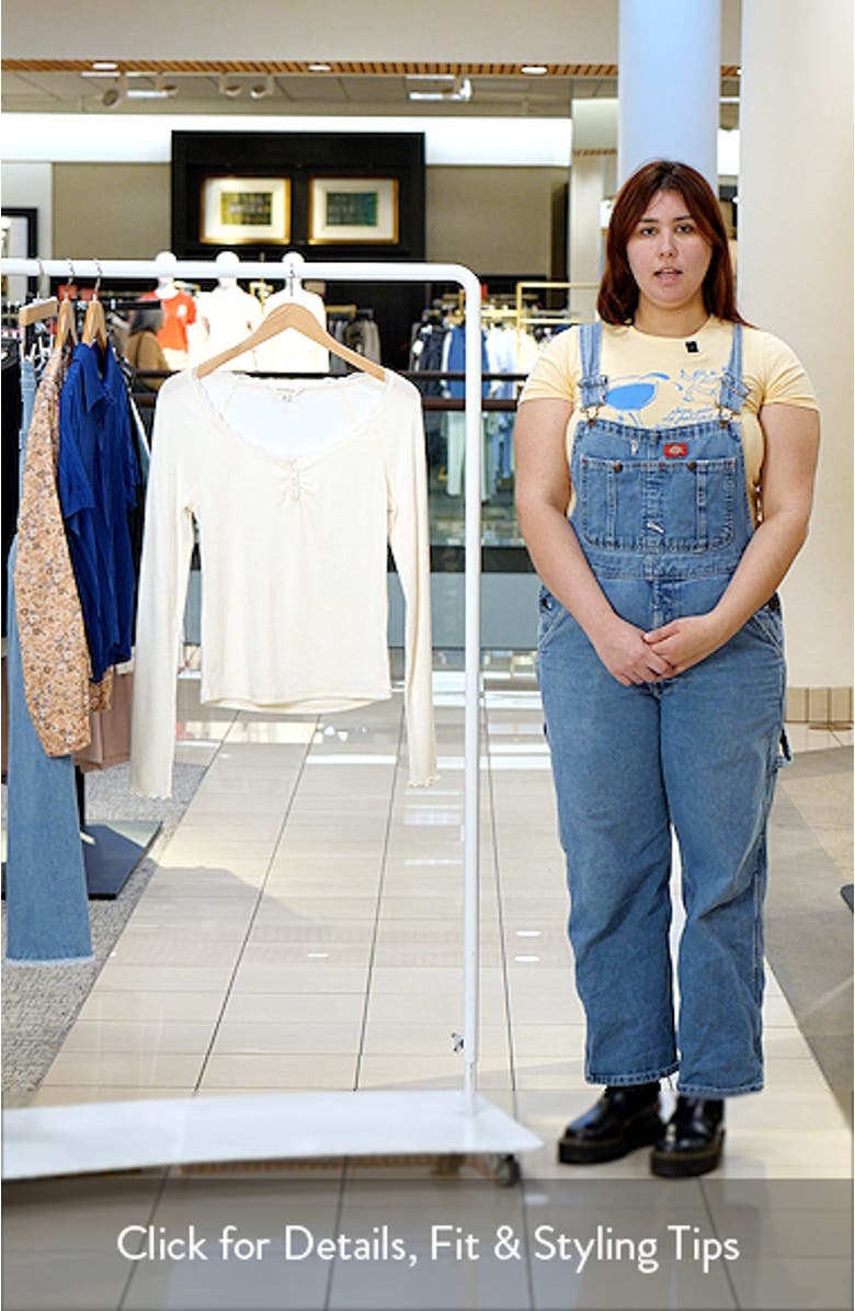 Lace Trim Henley Top, sales video thumbnail