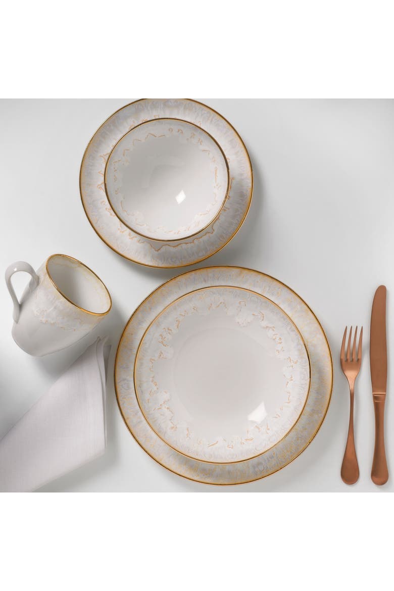 Taormina Set/6 mugs, Alternate, color, White & gold