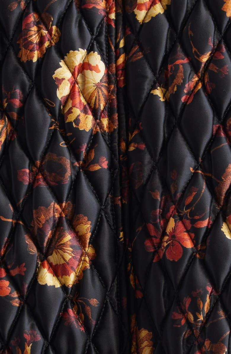 Burberry Crop Quilted Nylon Floriston Jacket, Alternate, color, Crimson Red Ip Pat