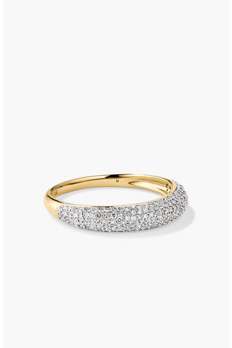 Pavé Diamond Thin Dôme Ring, Main, color, Gold / Diamond