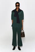 COS Geometric-Print Cropped Flared Pants