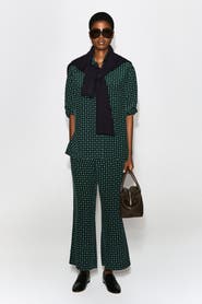COS Geometric-Print Cropped Flared Pants