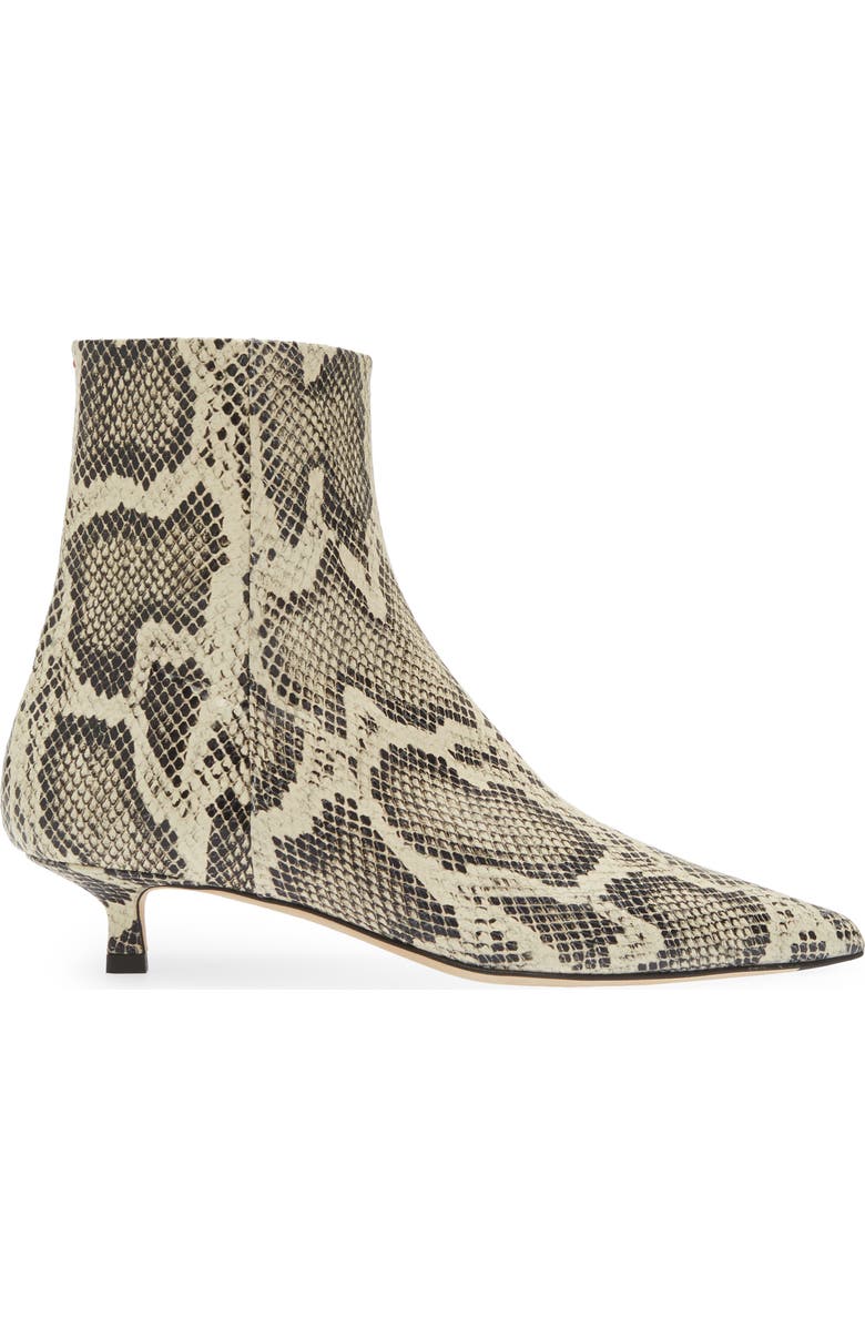 aeyde Sofie Embossed Snake Print Bootie, Alternate, color,