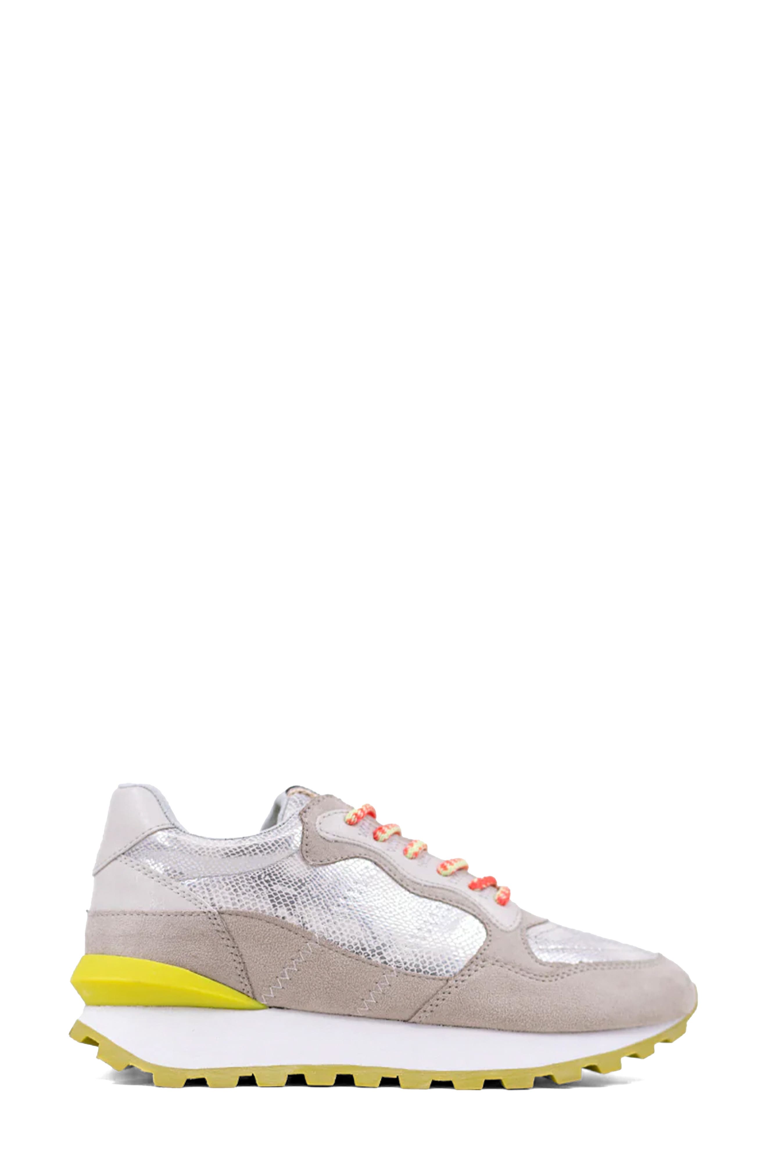 SHUSHOP Phoebe Sneaker, Alternate, color, Silver Snake